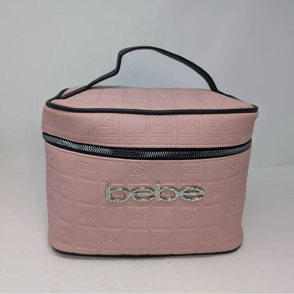 bebe Handbags - ❌SALE❌Bebe Soft Train Quilted Case Faux Leather Makeup Travel Bag Large Size.NWT